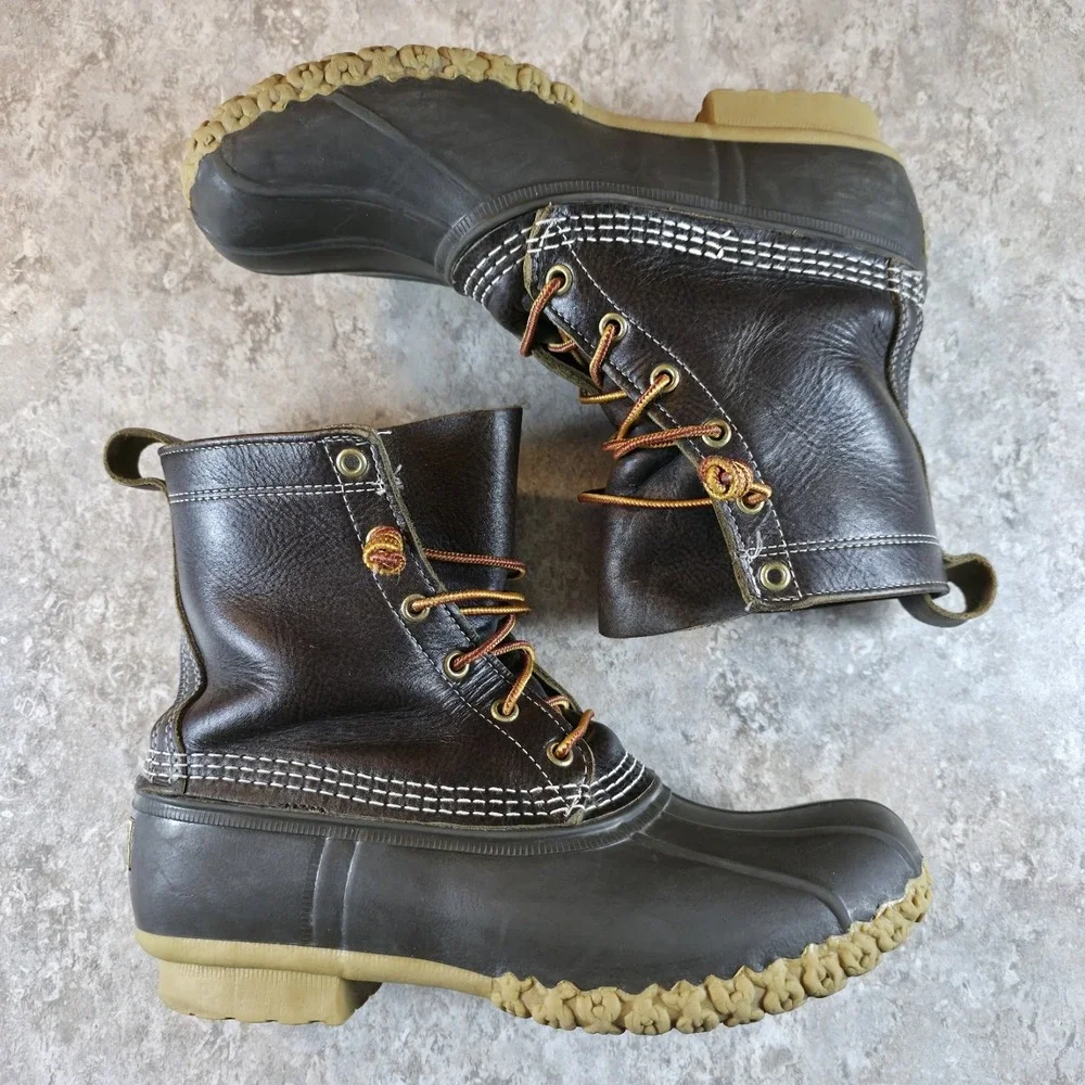 Vintage L.L. Bean‎ Maine Hunting Shoe Waterproof Duck Boots Mens 7 / Womens 8.5